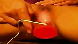 Milf Melanie happy with Electric toy